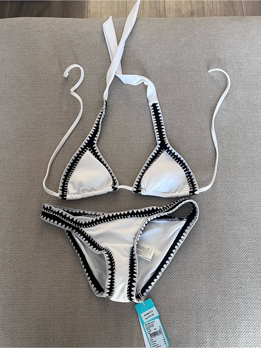 Seafolly White Bikini with Black Trim